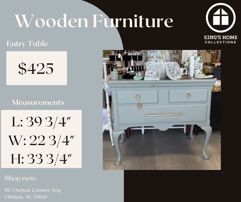 Prodigal Pottery Restored Soft Blue Entry Table — product view 1