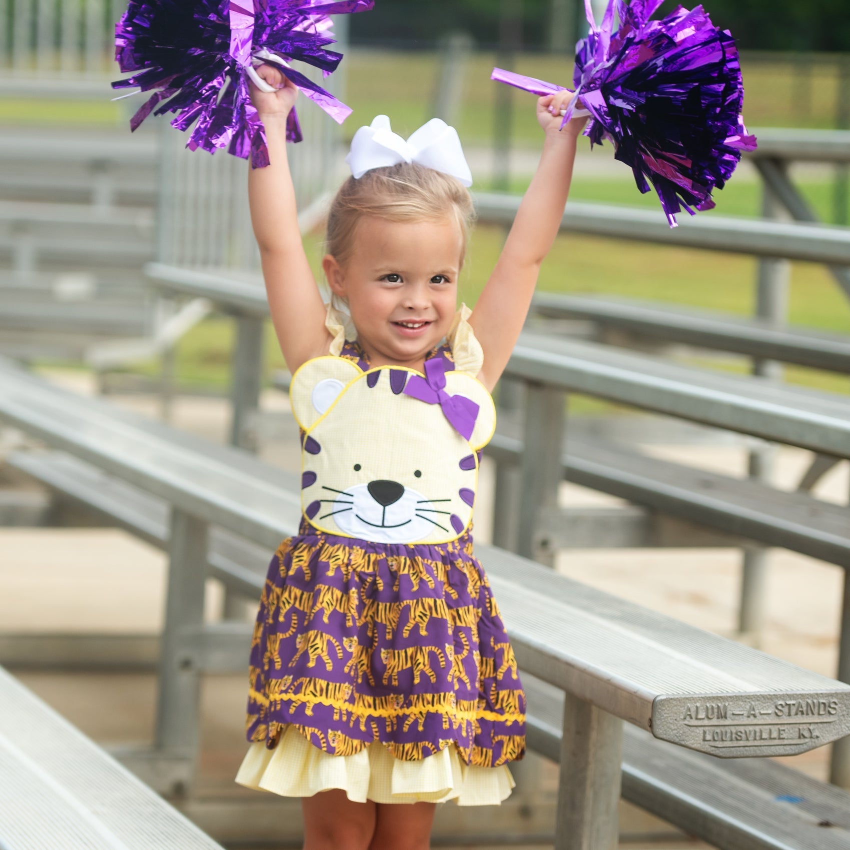 Gold & Purple Tiger Dress by Seven Lantern Lane