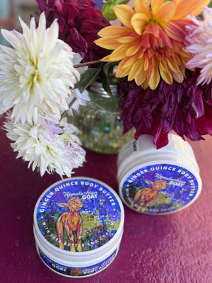 Ginger Quince Goats Milk Body Butter by Essential Journeys, natural skincare detail photo 5