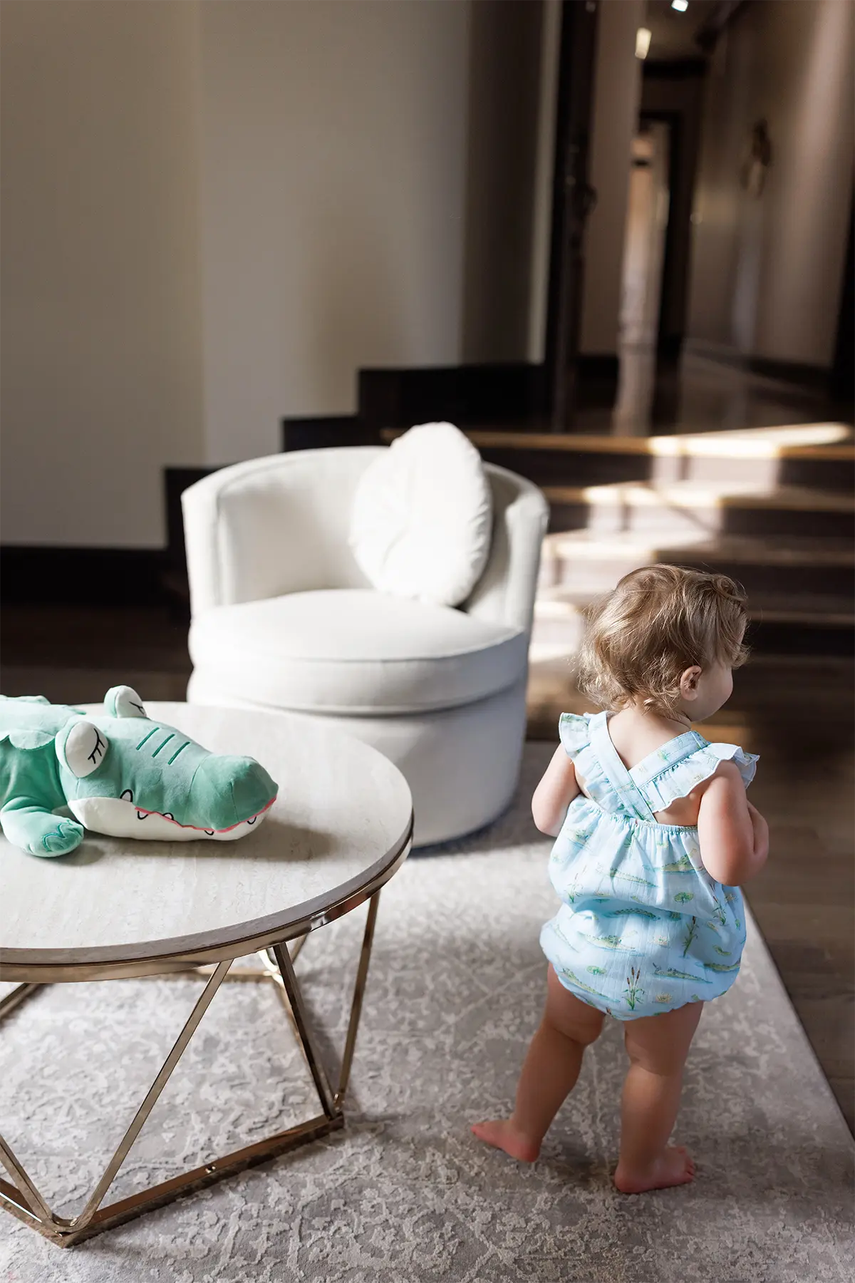 Gator Games Organic Muslin Bubble Romper by Nola Tawk, Southern lifestyle apparel detail photo 3