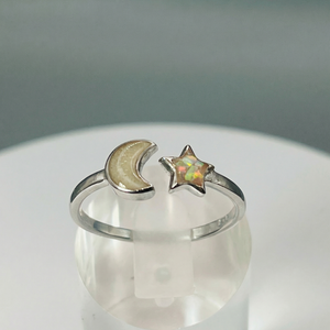 My Moon and Stars Keepsake Ring by Cotton Street Art Company, handmade jewelry detail photo 2