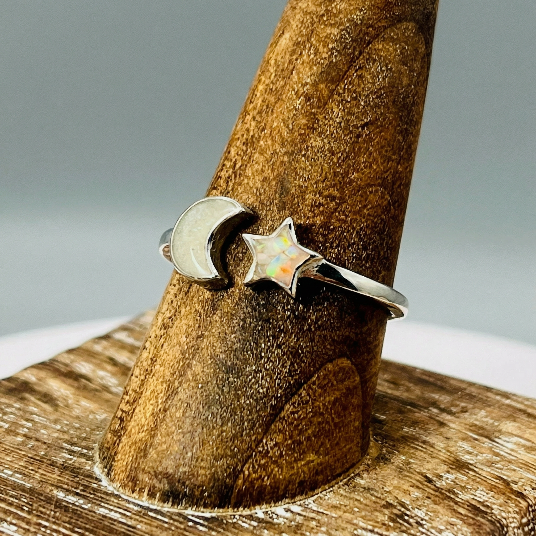 My Moon and Stars Keepsake Ring by Cotton Street Art Company, handmade jewelry detail photo 3