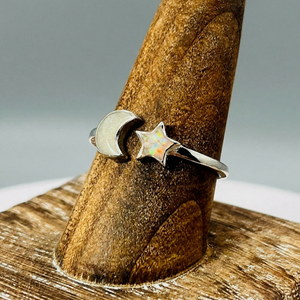 My Moon and Stars Keepsake Ring by Cotton Street Art Company, handmade jewelry detail photo 3