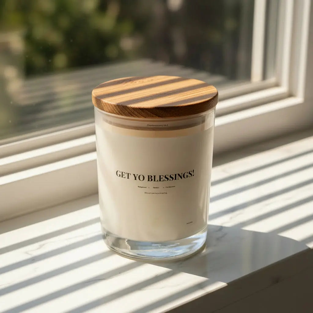 Get Yo Blessings! - Soy Wax Candle 11oz with Lid by Michaelangelocandles, scented candle main product photo