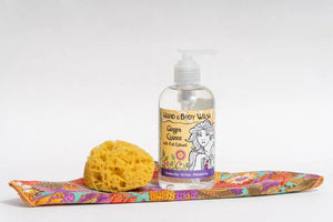 Ginger Quince Liquid Hand & Body Soap 8 oz. by Essential Journeys, natural skincare detail photo 2