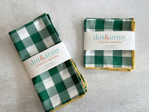 Gingham Check Cloth Napkins, set of four by Dot and Army, cloth napkins detail photo 3