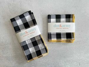 Gingham Check Cloth Napkins, set of four by Dot and Army, cloth napkins detail photo 4
