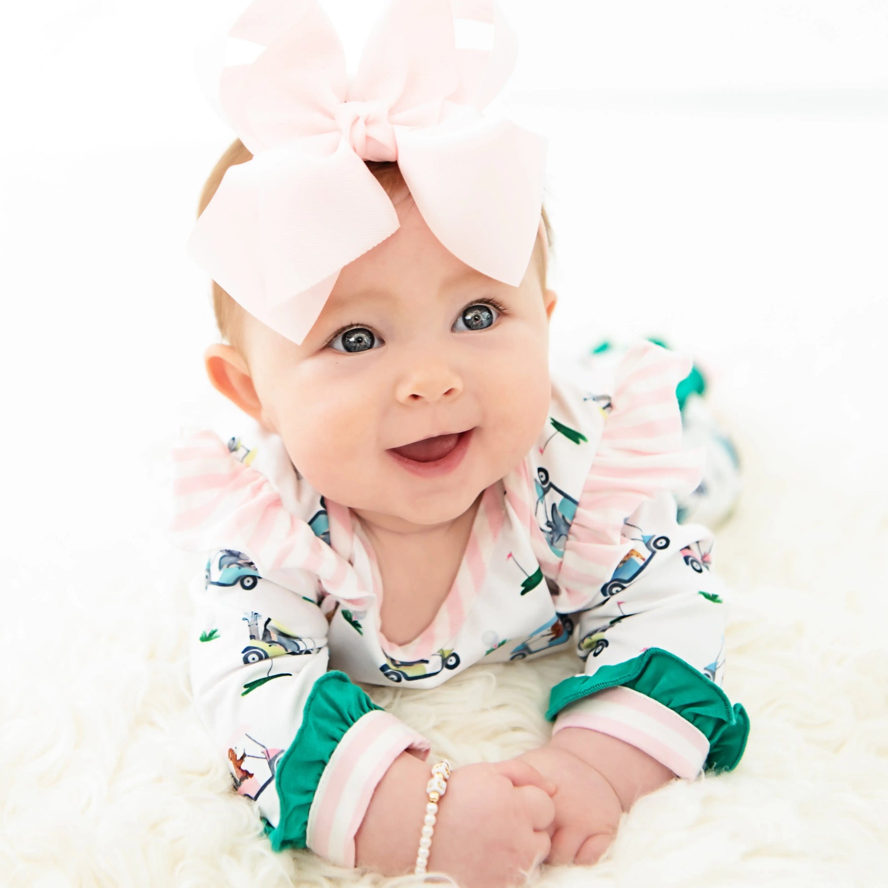 Girls Fairway Golf Romper by Seven Lantern Lane, Southern lifestyle apparel detail photo 6