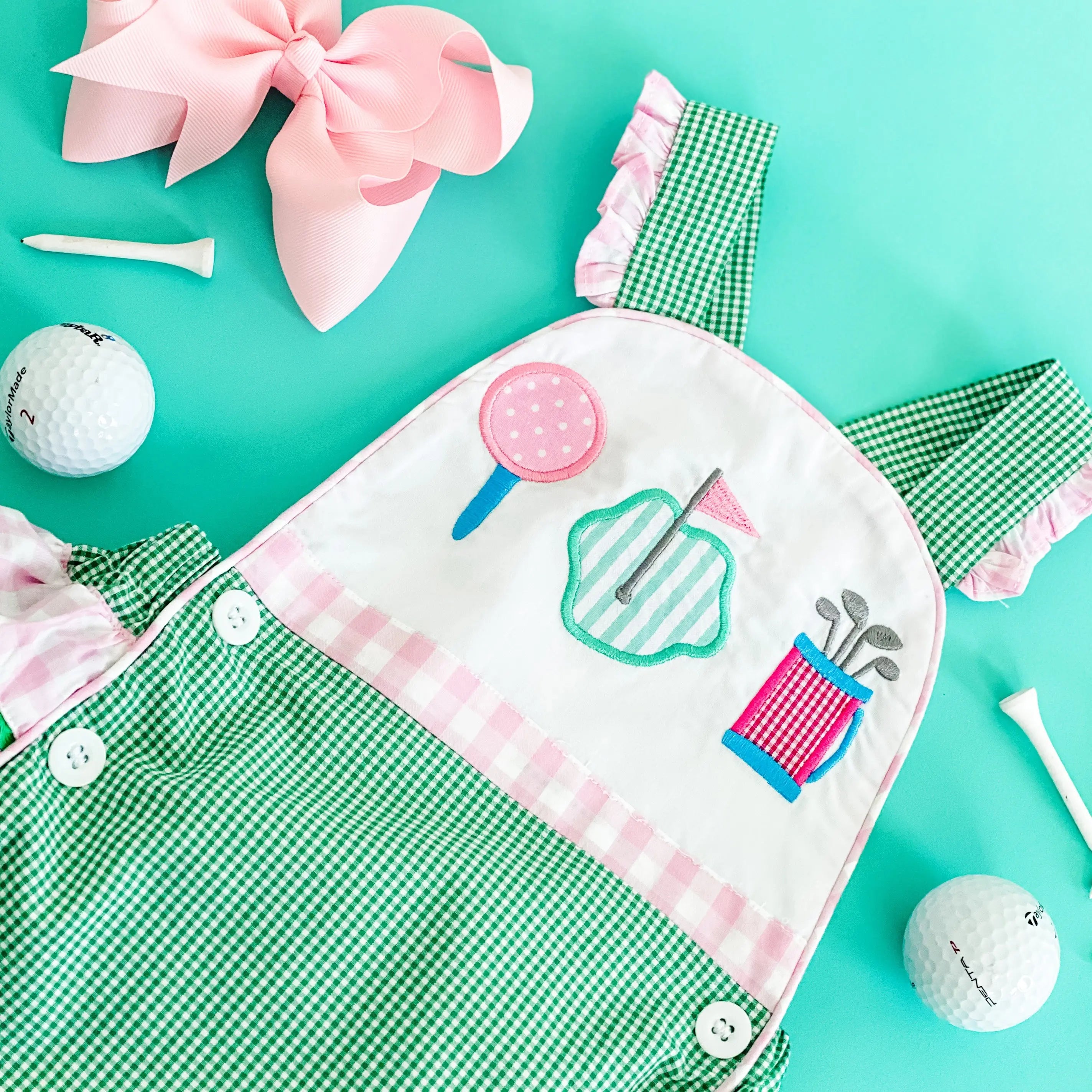 Girls Par-Tee Golf Bubble by Seven Lantern Lane, Southern lifestyle apparel detail photo 2