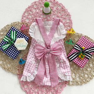 Girls Second Birthday Smocked Bubble by Seven Lantern Lane, children's boutique clothing detail photo 6