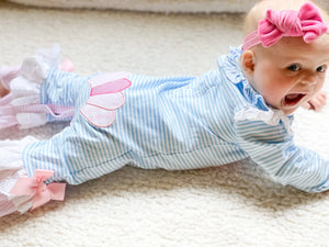 Girls Thanksgiving Turkey Romper by Seven Lantern Lane, Southern lifestyle apparel detail photo 5