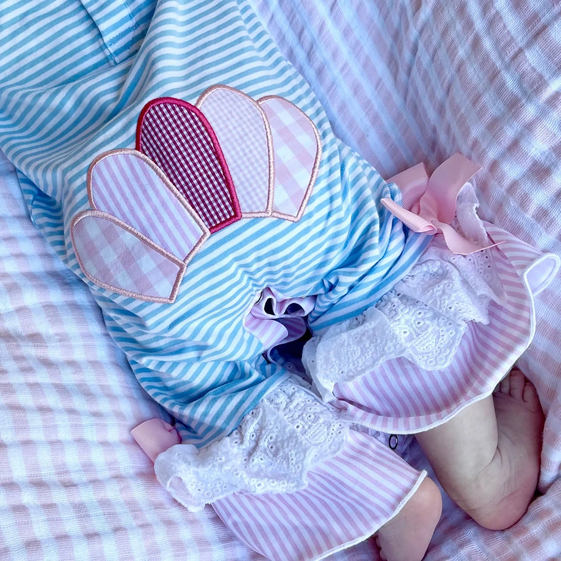 Girls Thanksgiving Turkey Romper by Seven Lantern Lane, Southern lifestyle apparel detail photo 6