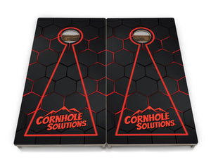 Glow Hole Black Backgound Cornhole Boards - Professional Tournament Series by Cornhole Solutions, custom cornhole board detail photo 13