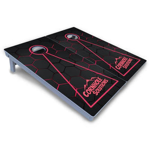 Glow Hole Black Cornhole Boards - All Weather Series by Cornhole Solutions, custom cornhole board detail photo 5