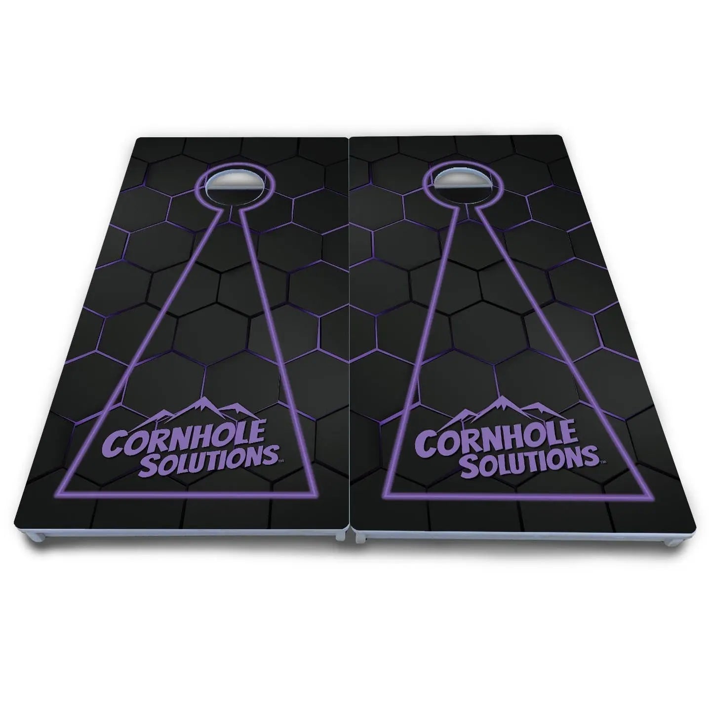 Glow Hole Black Cornhole Boards - All Weather Series by Cornhole Solutions, custom cornhole board detail photo 9