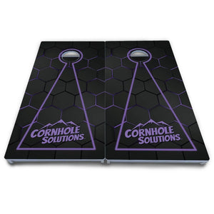 Glow Hole Black Cornhole Boards - All Weather Series by Cornhole Solutions, custom cornhole board detail photo 9