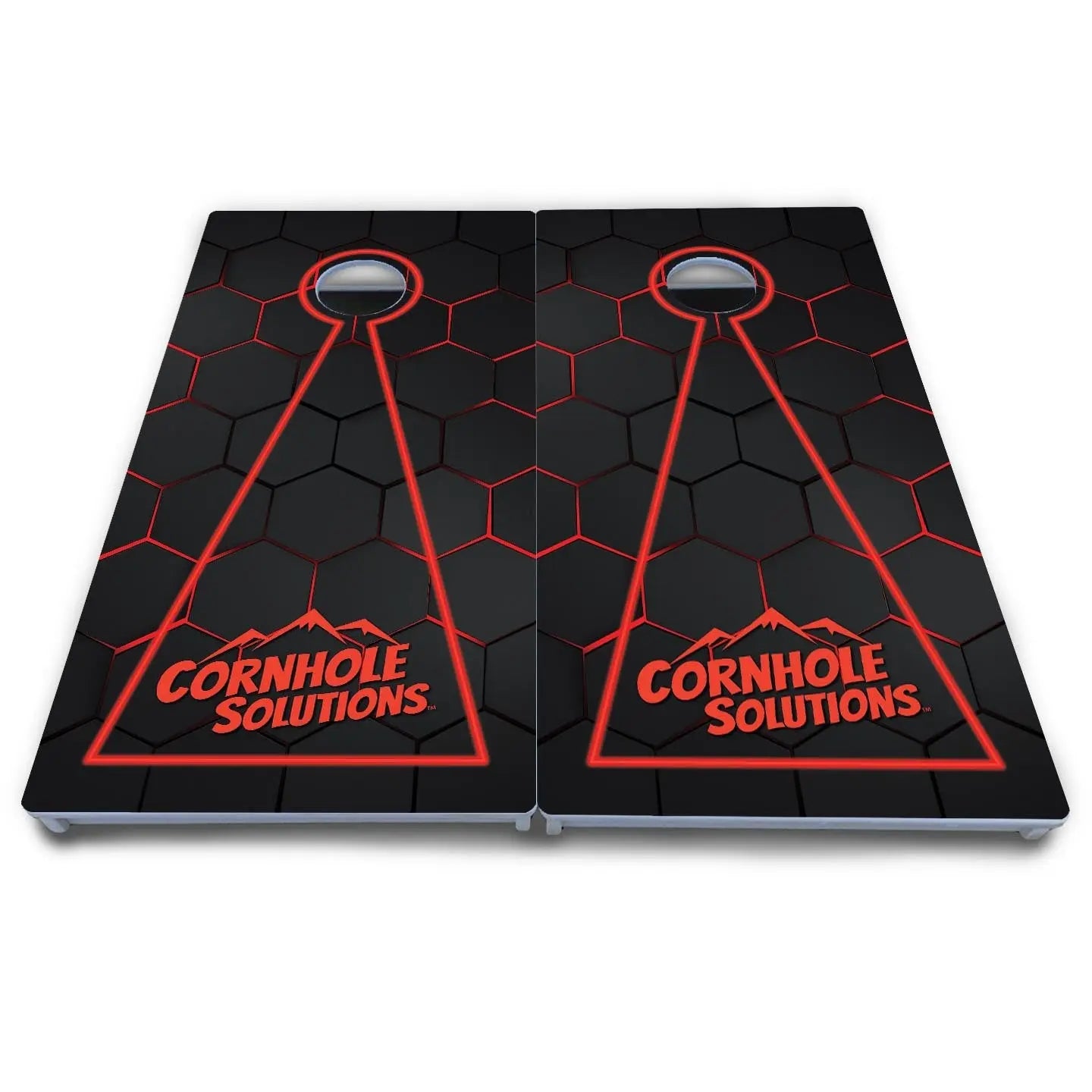 Glow Hole Black Cornhole Boards - All Weather Series by Cornhole Solutions, custom cornhole board detail photo 10