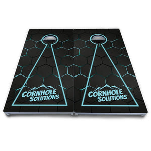 Glow Hole Black Cornhole Boards - All Weather Series by Cornhole Solutions, custom cornhole board detail photo 11