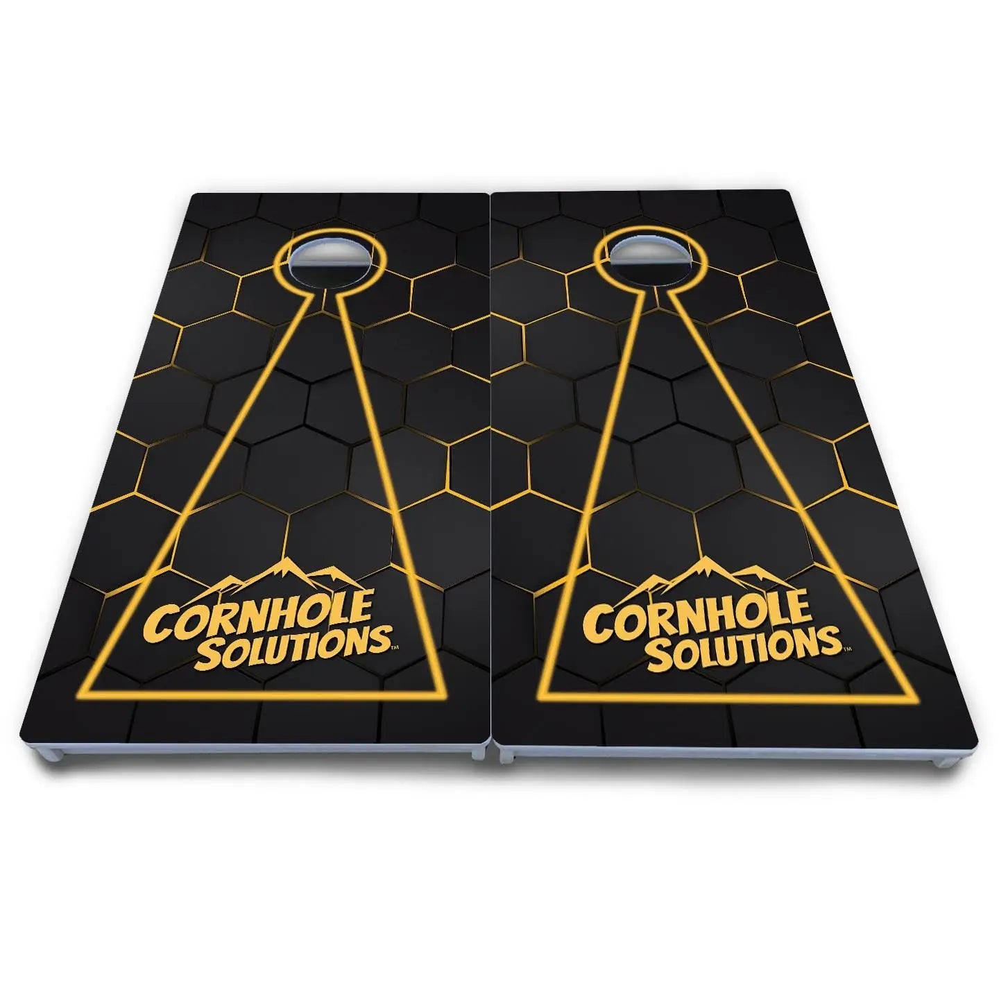Glow Hole Black Cornhole Boards - All Weather Series by Cornhole Solutions, custom cornhole board detail photo 13