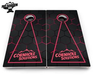 Glow Hole Black Cornhole Boards - Pro Solution Elite Series by Cornhole Solutions, custom cornhole board detail photo 5