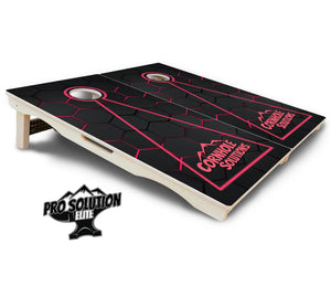 Glow Hole Black Cornhole Boards - Pro Solution Elite Series by Cornhole Solutions, custom cornhole board detail photo 6
