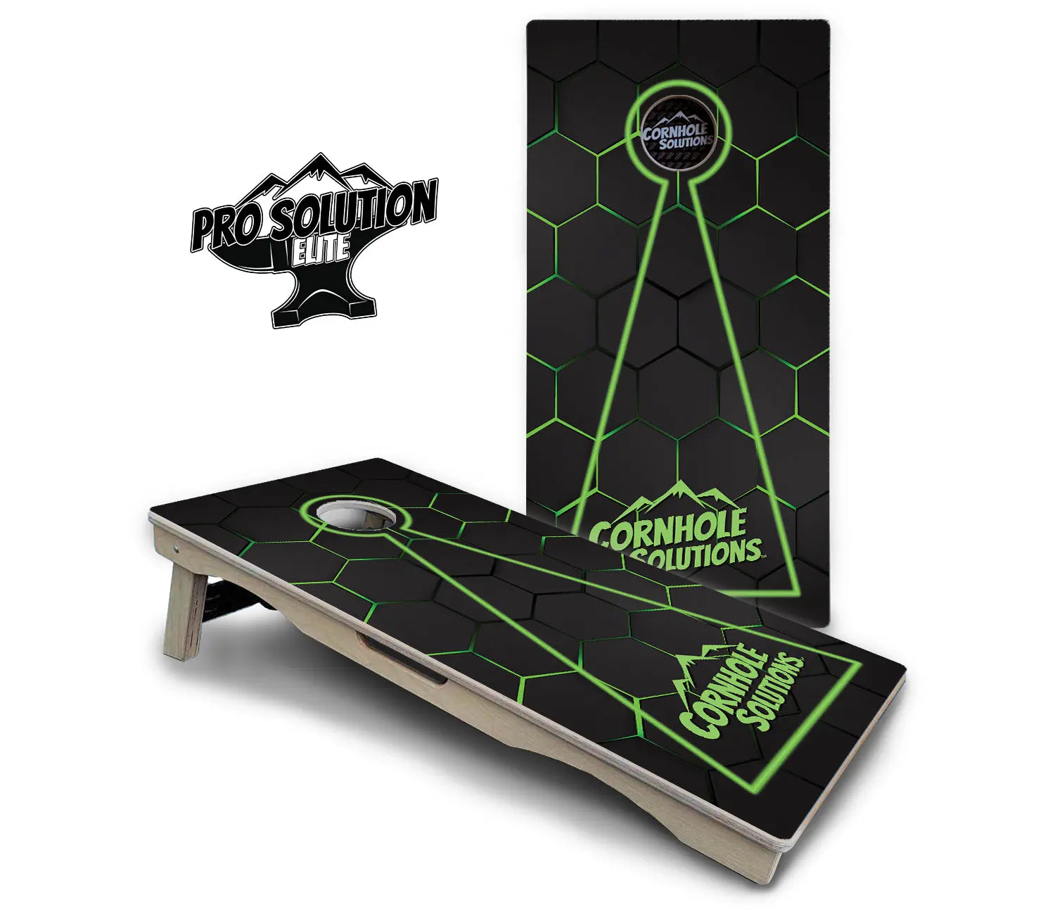 Glow Hole Black Cornhole Boards - Pro Solution Elite Series by Cornhole Solutions, custom cornhole board detail photo 7