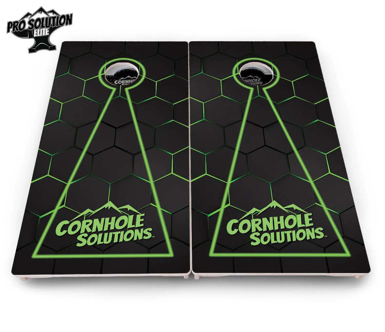 Glow Hole Black Cornhole Boards - Pro Solution Elite Series by Cornhole Solutions, custom cornhole board detail photo 8