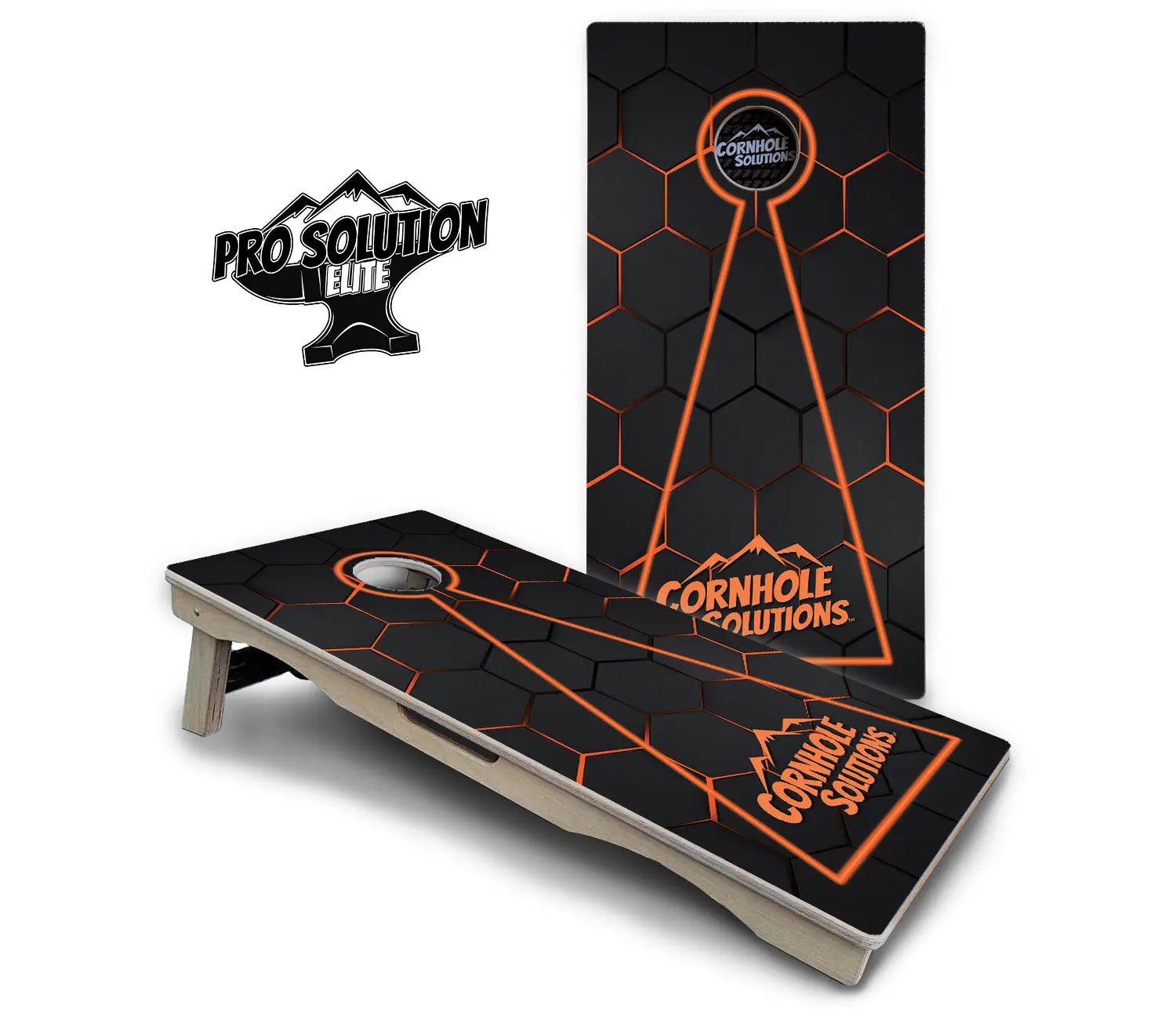 Glow Hole Black Cornhole Boards - Pro Solution Elite Series by Cornhole Solutions, custom cornhole board detail photo 9