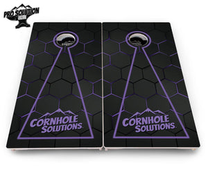 Glow Hole Black Cornhole Boards - Pro Solution Elite Series by Cornhole Solutions, custom cornhole board detail photo 12