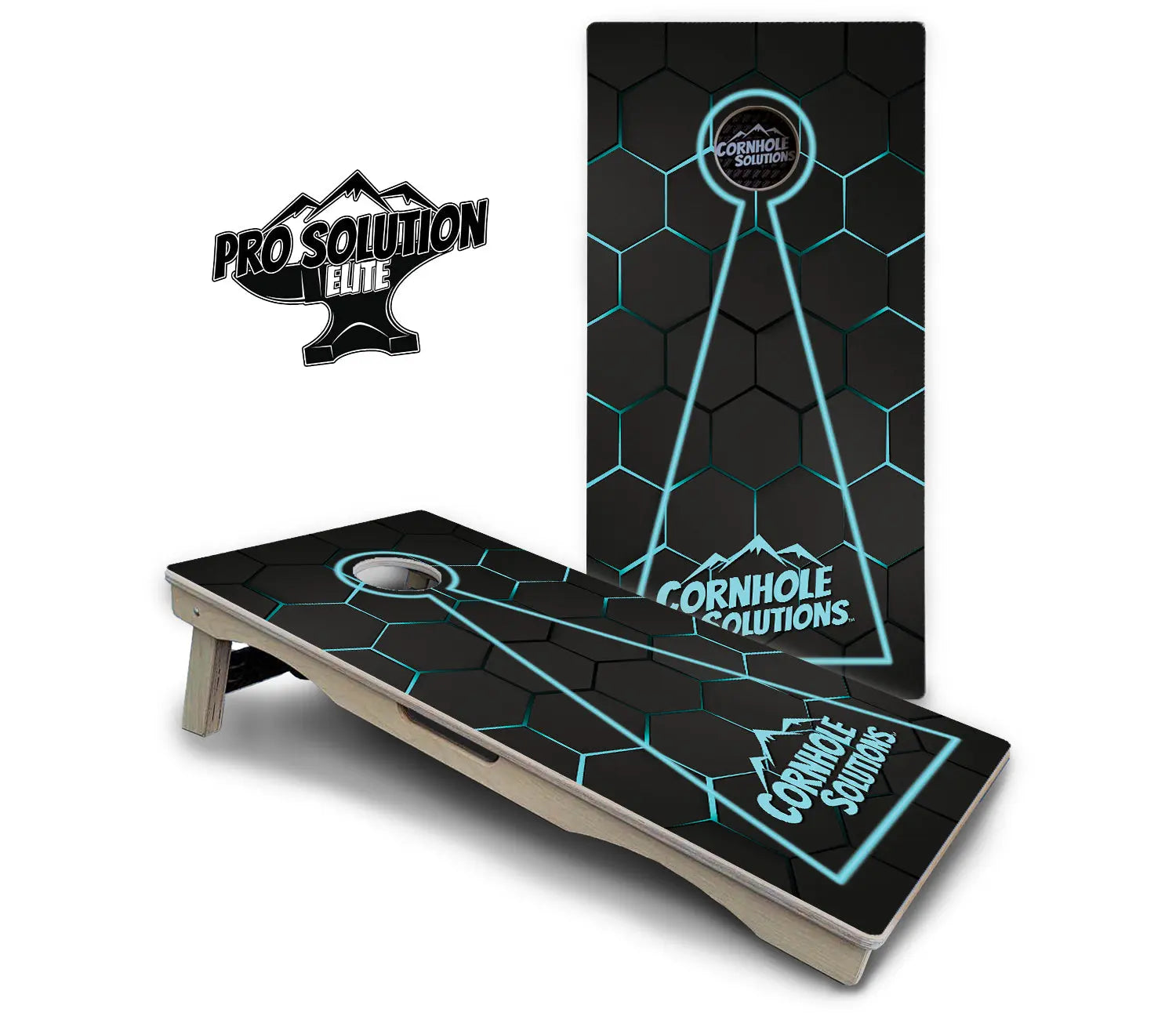 Glow Hole Black Cornhole Boards - Pro Solution Elite Series by Cornhole Solutions, custom cornhole board detail photo 15