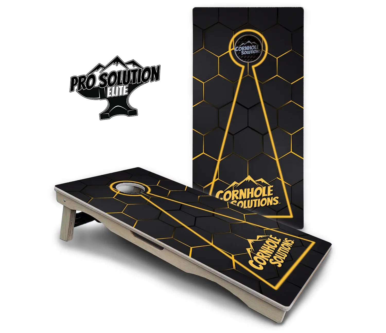 Glow Hole Black Cornhole Boards - Pro Solution Elite Series by Cornhole Solutions, custom cornhole board detail photo 19