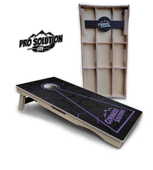 Glow Hole Black Cornhole Boards - Pro Solution Lite Series by Cornhole Solutions, custom cornhole board detail photo 4