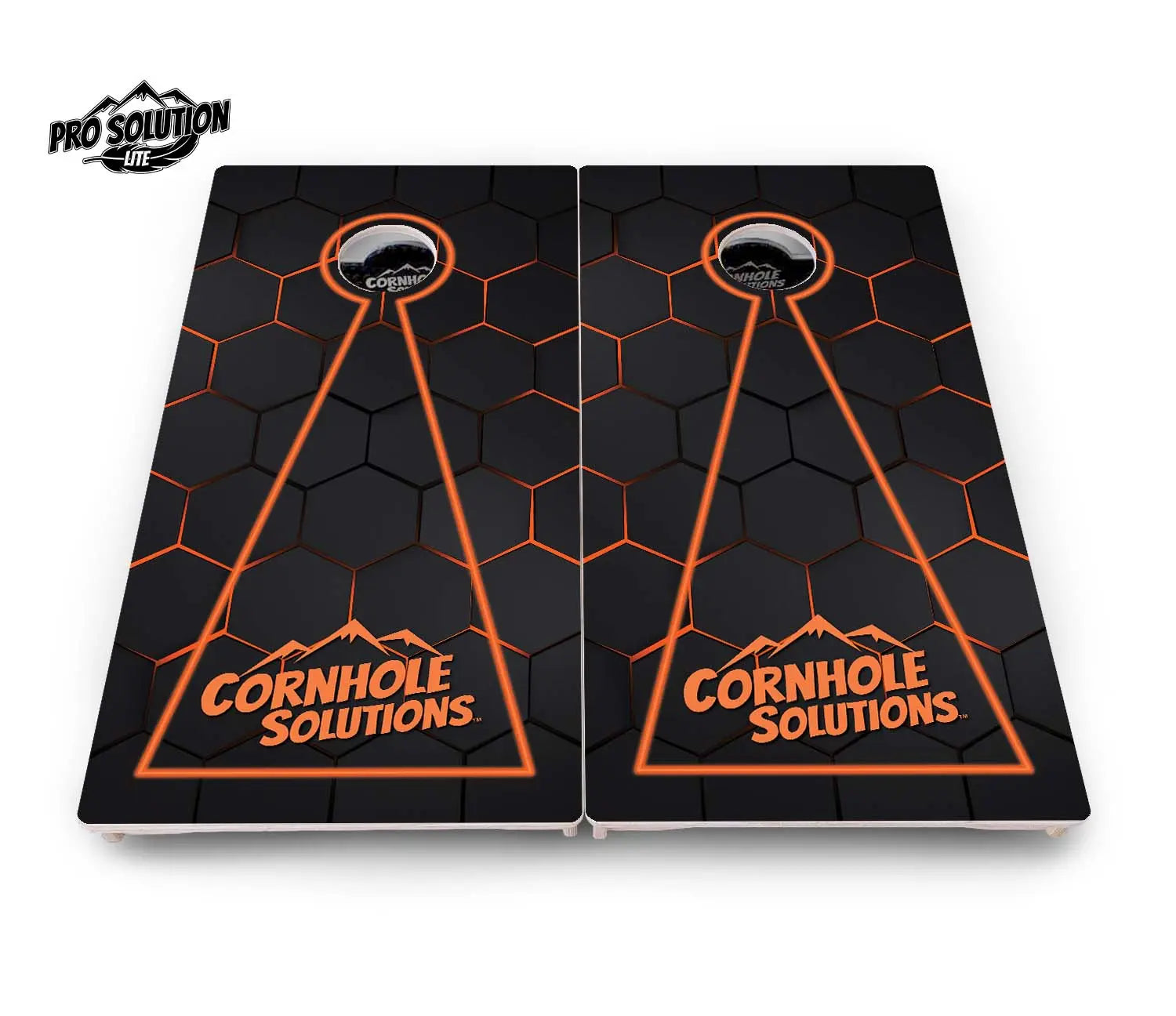 Glow Hole Black Cornhole Boards - Pro Solution Lite Series by Cornhole Solutions, custom cornhole board detail photo 7