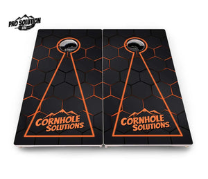 Glow Hole Black Cornhole Boards - Pro Solution Lite Series by Cornhole Solutions, custom cornhole board detail photo 7