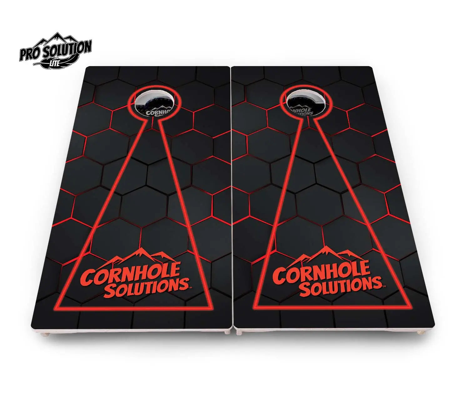 Glow Hole Black Cornhole Boards - Pro Solution Lite Series by Cornhole Solutions, custom cornhole board detail photo 9
