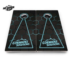 Glow Hole Black Cornhole Boards - Pro Solution Lite Series by Cornhole Solutions, custom cornhole board detail photo 10