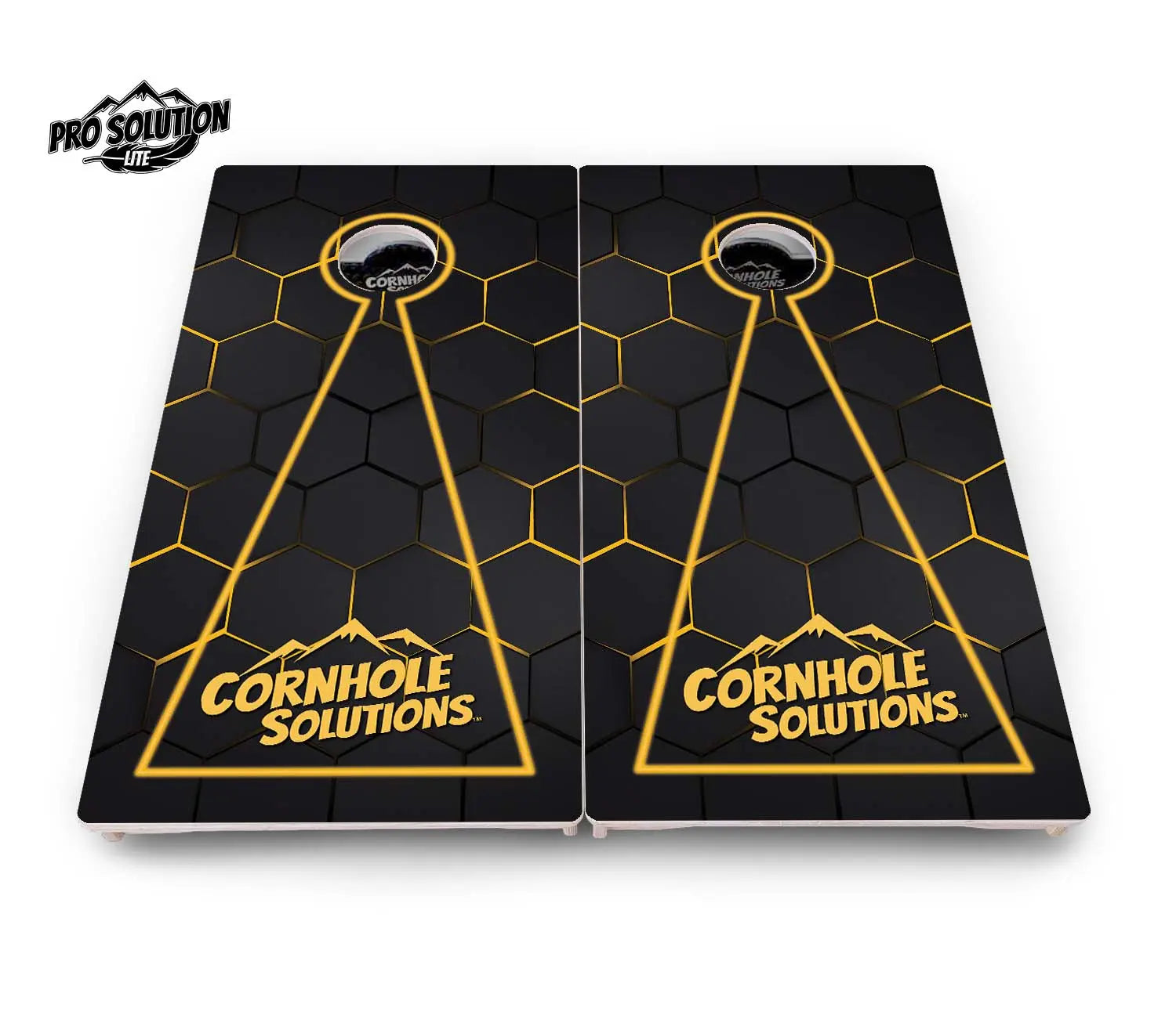 Glow Hole Black Cornhole Boards - Pro Solution Lite Series by Cornhole Solutions, custom cornhole board detail photo 12