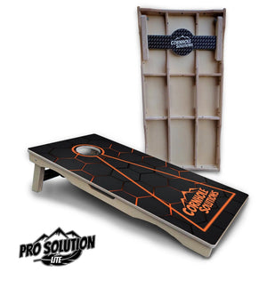 Glow Hole Black Cornhole Boards - Pro Solution Lite Series by Cornhole Solutions, custom cornhole board detail photo 17