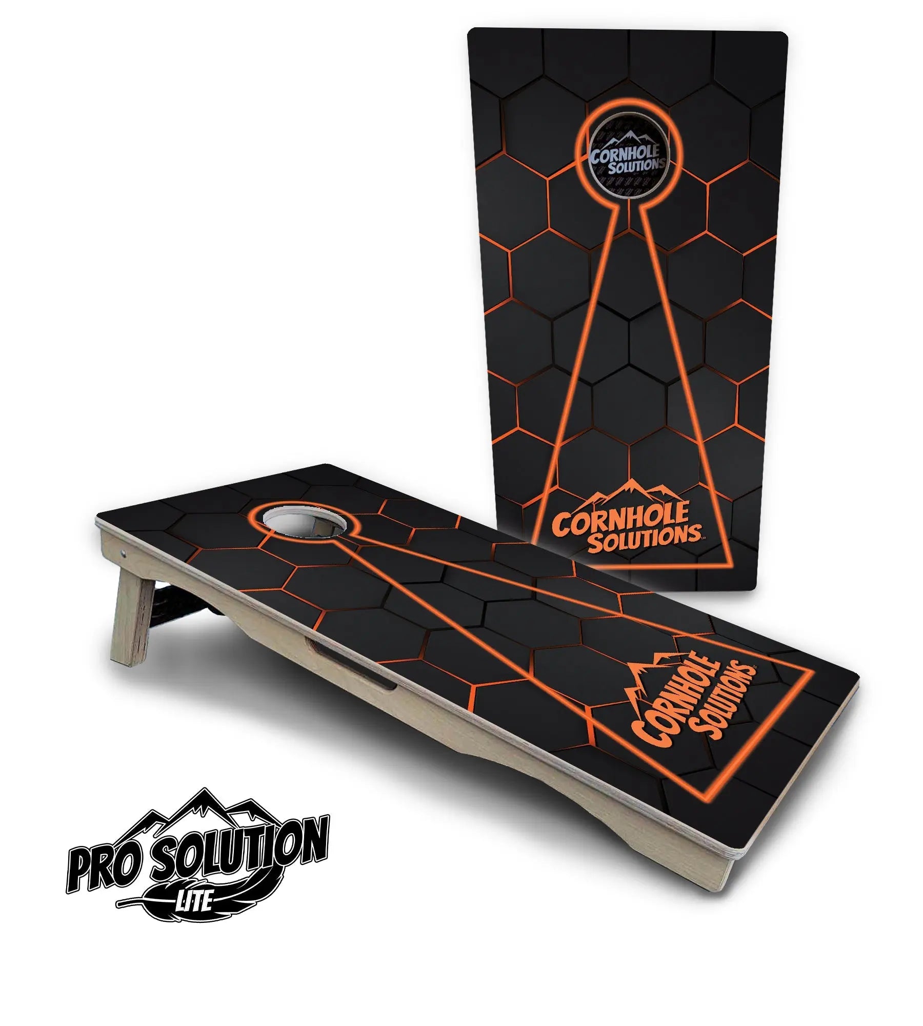 Glow Hole Black Cornhole Boards - Pro Solution Lite Series by Cornhole Solutions, custom cornhole board detail photo 18