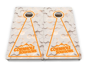 Glow Hole White Background Cornhole Boards - Professional Tournament Series by Cornhole Solutions, custom cornhole board detail photo 9