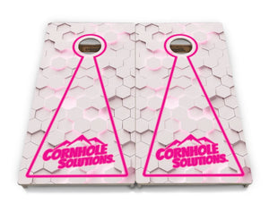 Glow Hole White Background Cornhole Boards - Professional Tournament Series by Cornhole Solutions, custom cornhole board detail photo 11