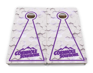 Glow Hole White Background Cornhole Boards - Professional Tournament Series by Cornhole Solutions, custom cornhole board detail photo 13