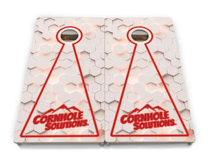 Glow Hole White Background Cornhole Boards - Professional Tournament Series by Cornhole Solutions, custom cornhole board detail photo 15