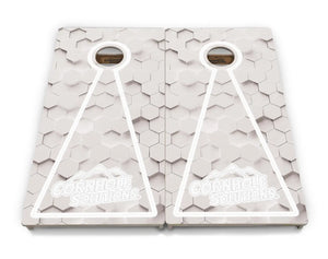Glow Hole White Background Cornhole Boards - Professional Tournament Series by Cornhole Solutions, custom cornhole board detail photo 17