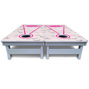 Glow Hole White Cornhole Boards - All Weather Series by Cornhole Solutions, custom cornhole board detail photo 6
