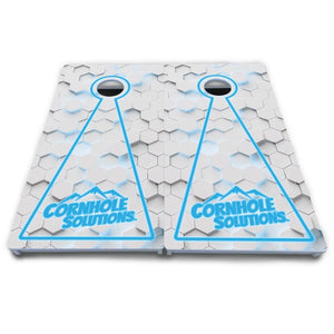 Glow Hole White Cornhole Boards - All Weather Series by Cornhole Solutions, custom cornhole board detail photo 11