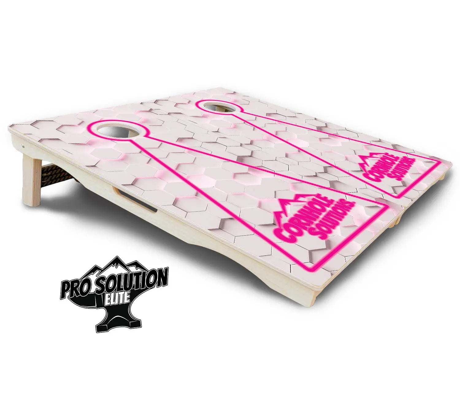 Glow Hole White Cornhole Boards - Pro Solution Elite Series by Cornhole Solutions, custom cornhole board detail photo 6