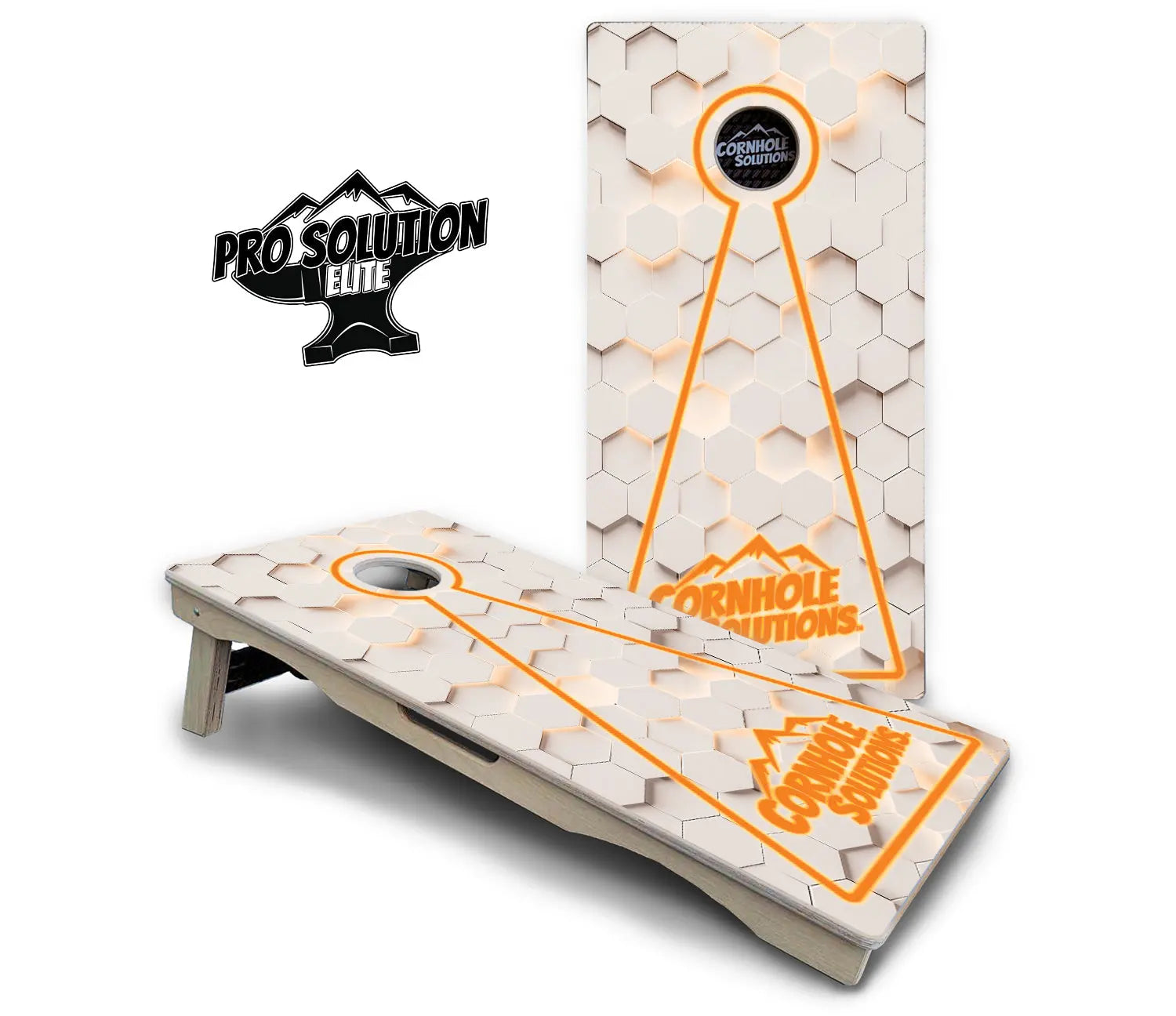 Glow Hole White Cornhole Boards - Pro Solution Elite Series by Cornhole Solutions, custom cornhole board detail photo 9