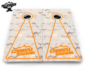 Glow Hole White Cornhole Boards - Pro Solution Elite Series by Cornhole Solutions, custom cornhole board detail photo 10