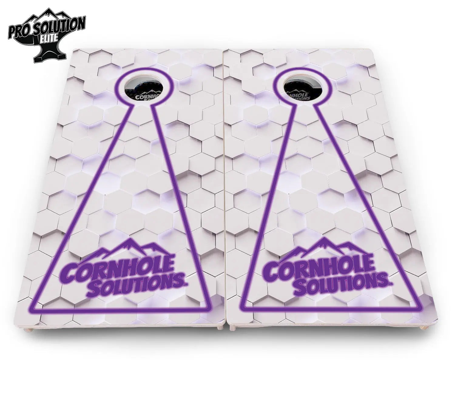 Glow Hole White Cornhole Boards - Pro Solution Elite Series by Cornhole Solutions, custom cornhole board detail photo 12